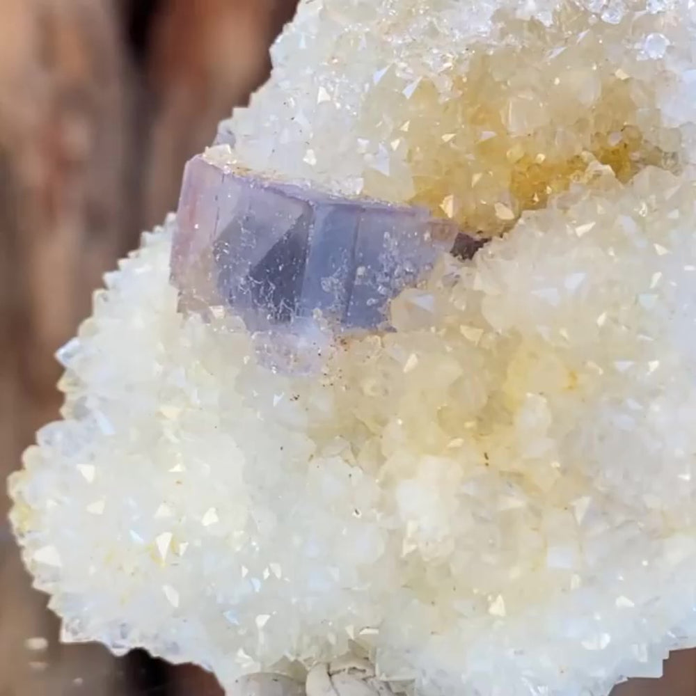 
            
                Load image into Gallery viewer, 5.5cm 40g Clear Fluorite and Quartz from Xianghuapu Mine, Hunan, CN
            
        