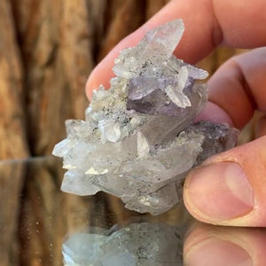 4.5cm 57g Clear Fluorite and Quartz from Xianghuapu Mine, Hunan, CN