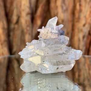 4.5cm 57g Clear Fluorite and Quartz from Xianghuapu Mine, Hunan, CN