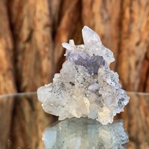 4.5cm 57g Clear Fluorite and Quartz from Xianghuapu Mine, Hunan, CN