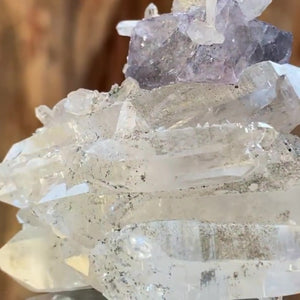 4.5cm 57g Clear Fluorite and Quartz from Xianghuapu Mine, Hunan, CN