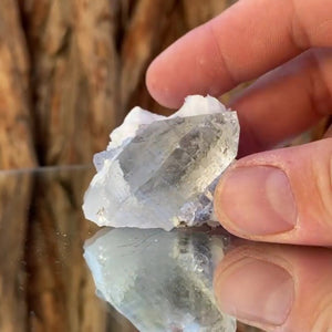 4.5cm 34g Clear Fluorite and Quartz from Xianghuapu Mine, Hunan, CN