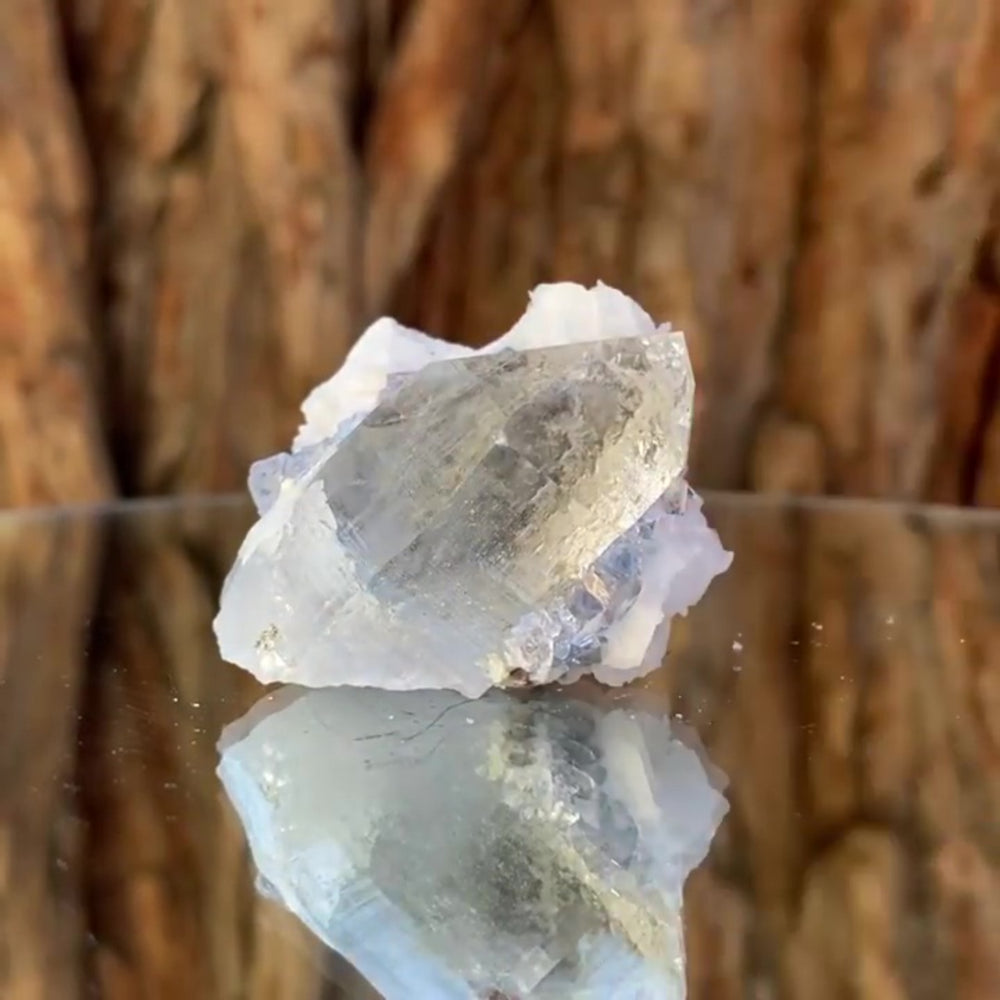 4.5cm 34g Clear Fluorite and Quartz from Xianghuapu Mine, Hunan, CN