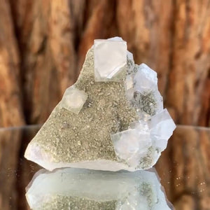 4.5cm 58g Clear Fluorite and Quartz from Xianghuapu Mine, Hunan, CN