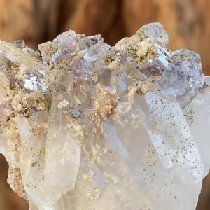 5cm 66g Clear Fluorite and Quartz from Xianghuapu Mine, Hunan, CN