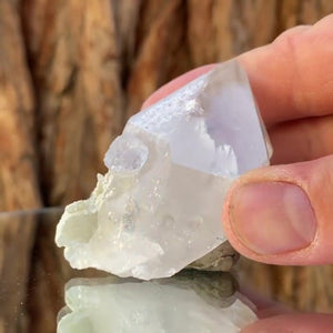 6cm 88g Clear Fluorite and Quartz from Xianghuapu Mine, Hunan, CN