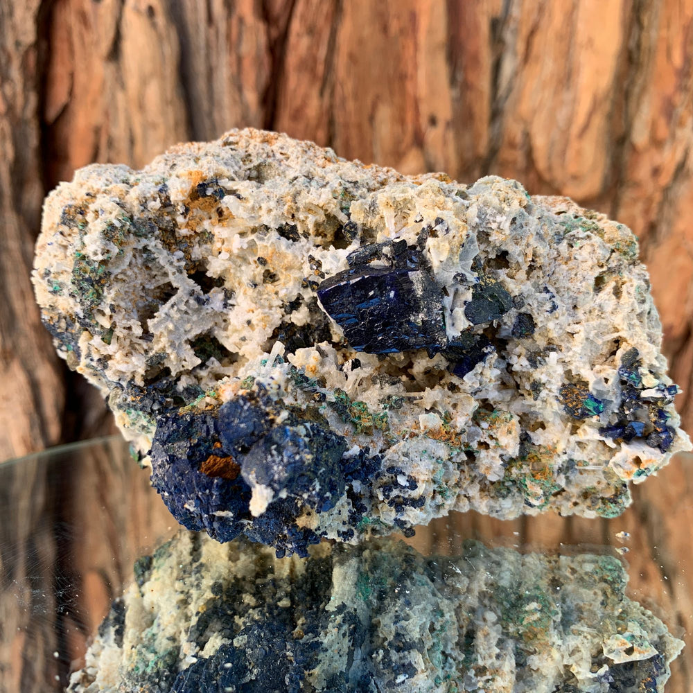 13cm 332g Azurite, Malachite, Quartz  from Bou Beker, Morocco