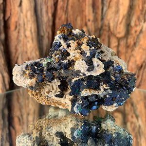10.2cm 246g Azurite, Quartz from Bou Beker, Morocco