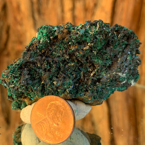 7cm 112g Brochantite and Barite from Bou Beker, Morocco