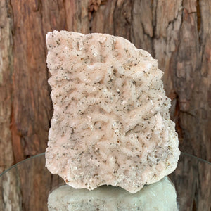12.5cm 1.03kg Pink Dolomite and Chalcopyrite from Morocco
