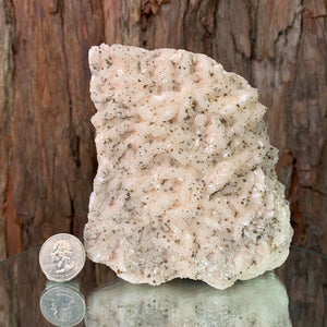 12.5cm 1.03kg Pink Dolomite and Chalcopyrite from Morocco