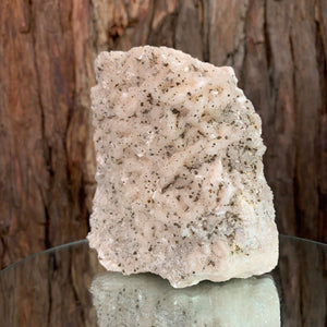 12.5cm 1.03kg Pink Dolomite and Chalcopyrite from Morocco