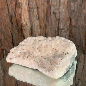 12.5cm 1.03kg Pink Dolomite and Chalcopyrite from Morocco