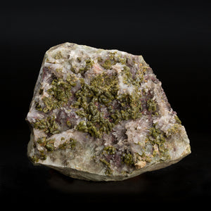 3.78kg 19cm Green Epidote Clear Quartz Crystal Cluster Mineral Specimen, Morocco