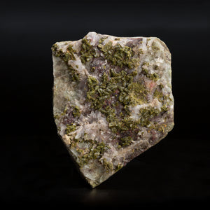 3.78kg 19cm Green Epidote Clear Quartz Crystal Cluster Mineral Specimen, Morocco
