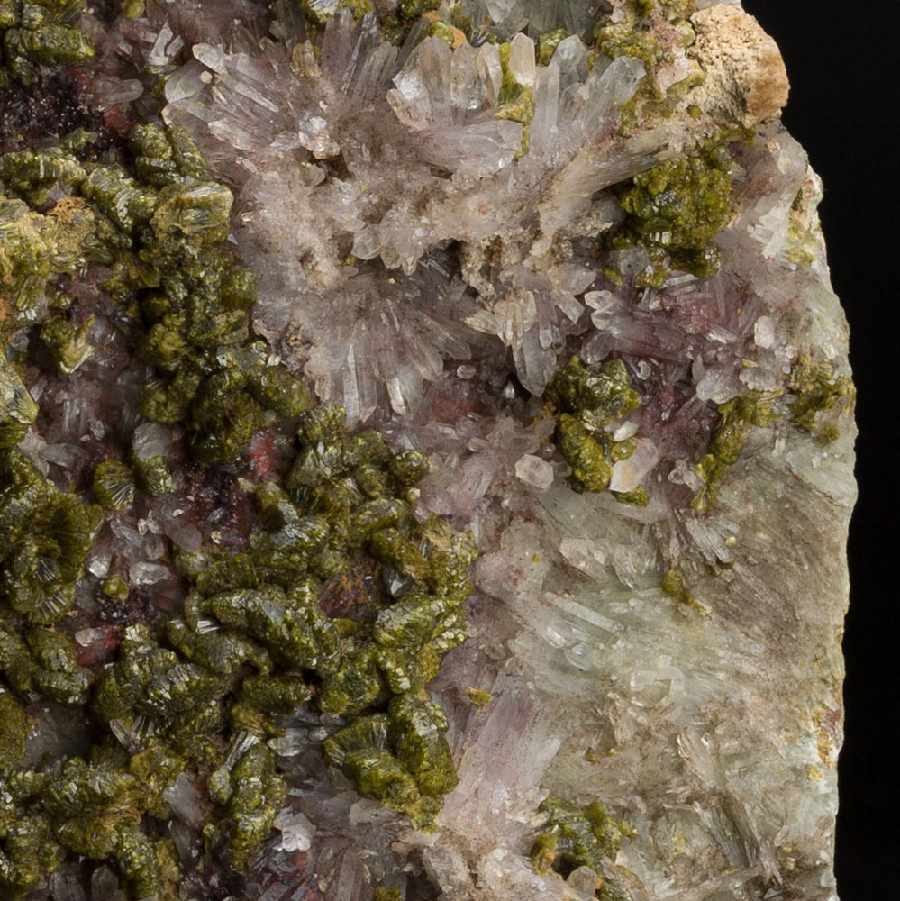 3.78kg 19cm Green Epidote Clear Quartz Crystal Cluster Mineral Specimen, Morocco
