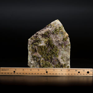 3.78kg 19cm Green Epidote Clear Quartz Crystal Cluster Mineral Specimen, Morocco