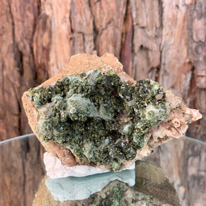 11cm 608g Epidote, Clear Quartz from Morocco