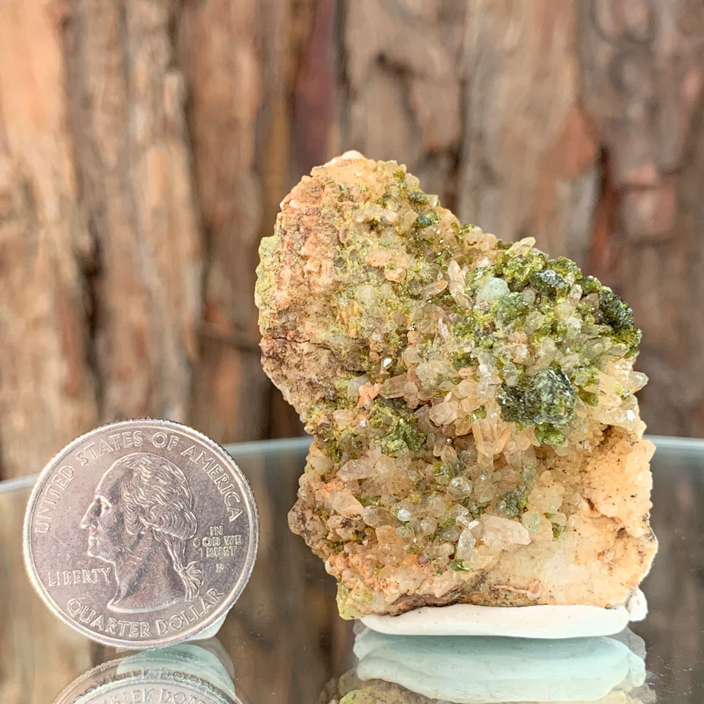 5.5cm 40g Epidote, Clear Quartz from Morocco