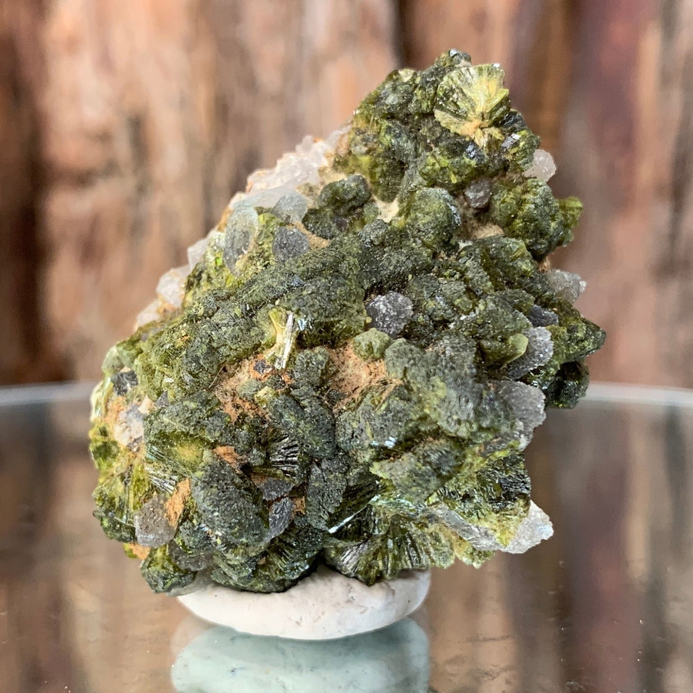 4cm 38g Epidote on Clear Quartz from Morocco