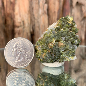 4cm 38g Epidote on Clear Quartz from Morocco