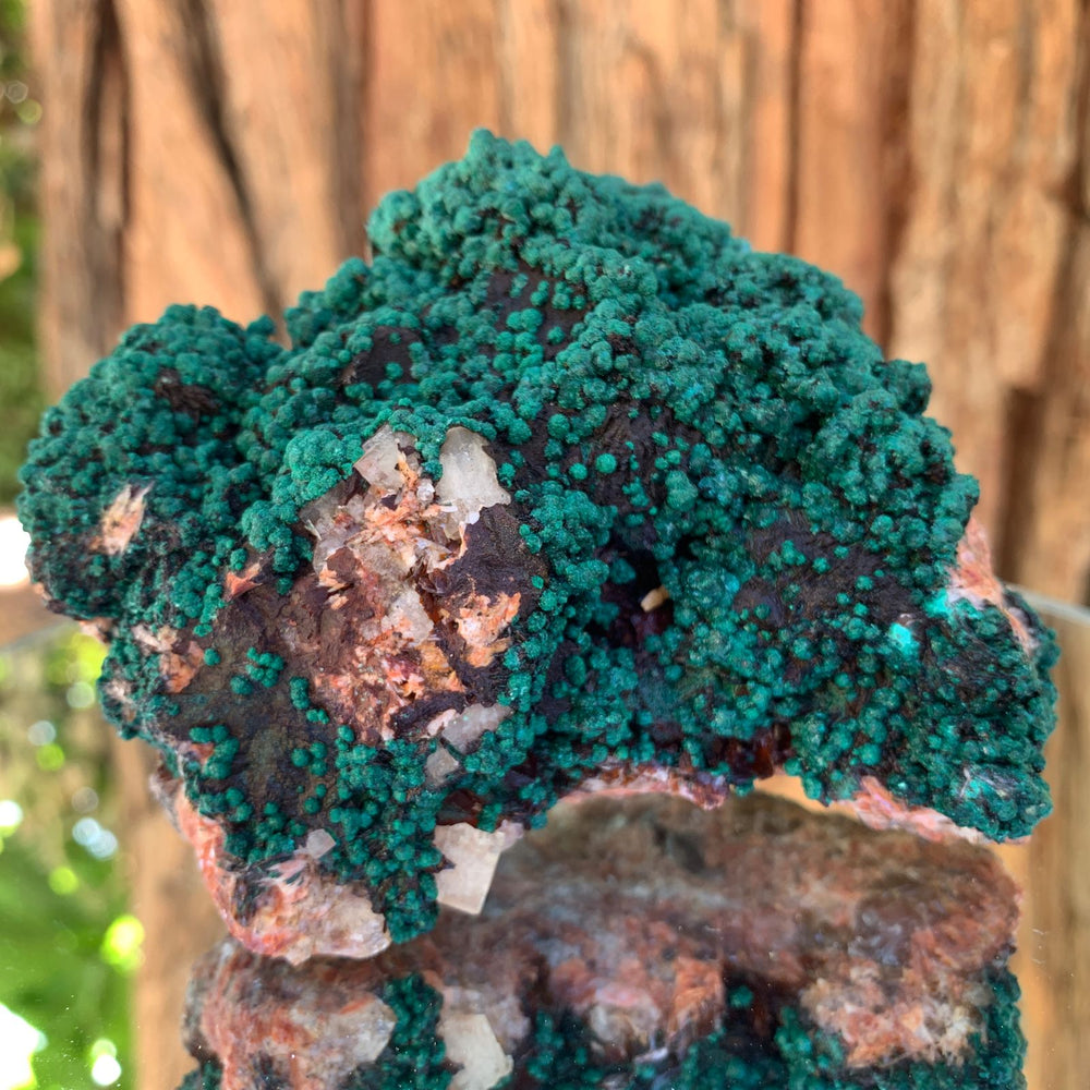 9cm 674g Malachite, Barite from Bou Bekker, Morocco