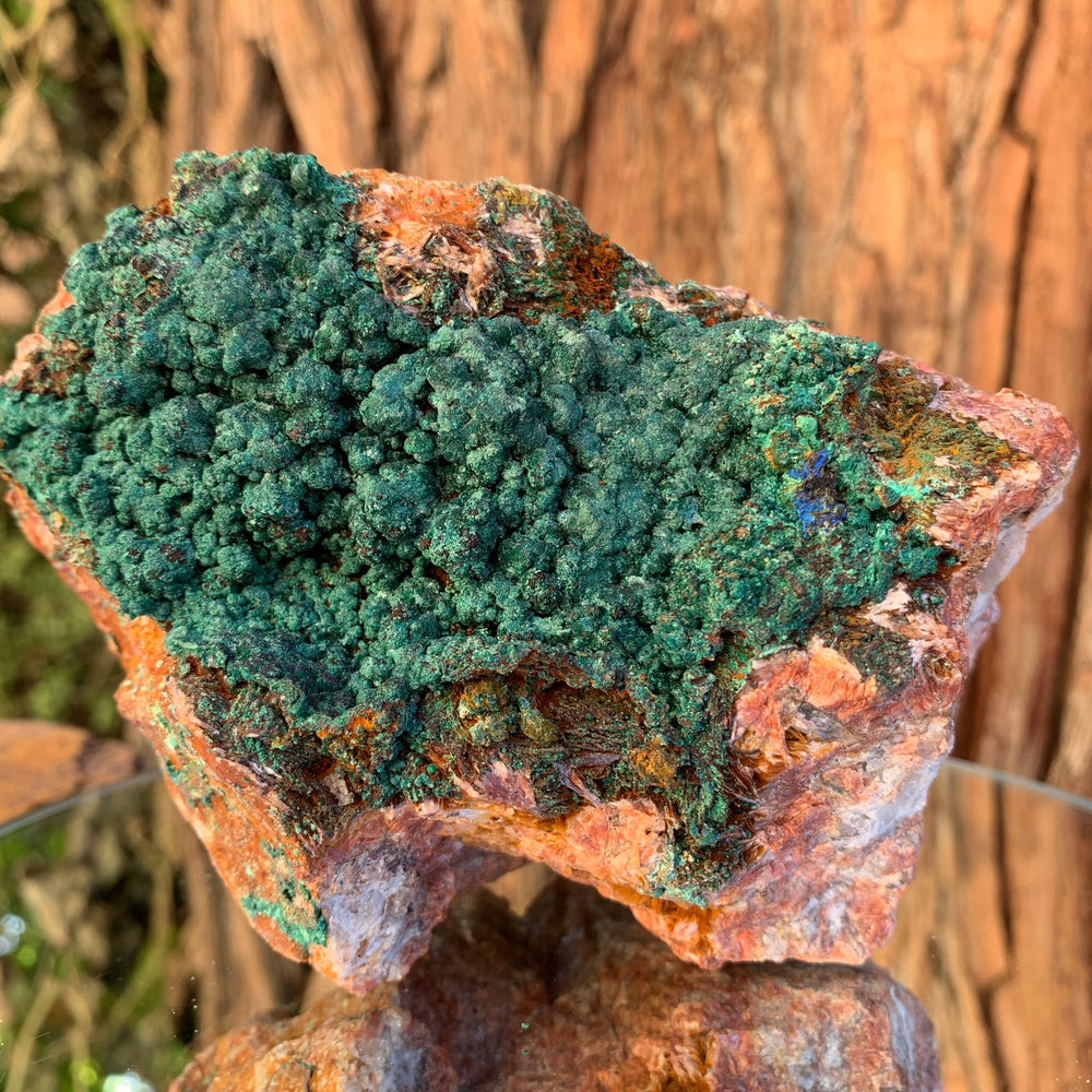 14cm 1.47kg Malachite, Barite from Bou Bekker, Morocco