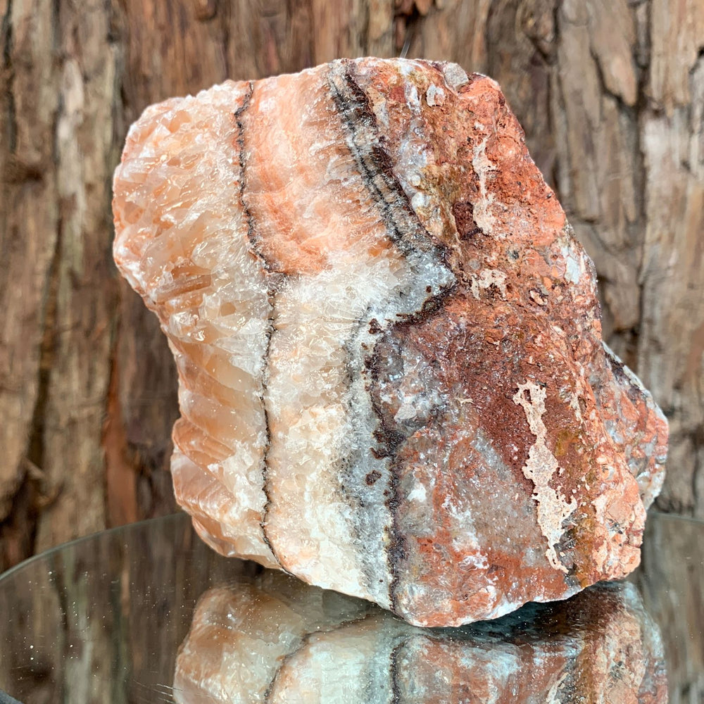 13cm 1.7kg Multicolor Red Calcite from Mexico