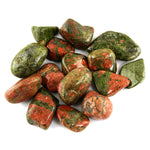 1lb Natural Tumbled Unakite Jasper Stones Crystals Rocks Bulk Lot Large 1"
