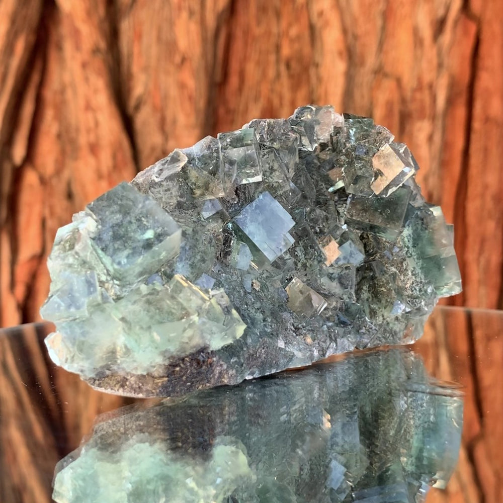 10.5cm 250g Clear Green Fluorite from Xianghuapu Mine, China