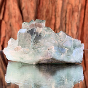 8cm 165g Clear Green Fluorite from Xianghuapu Mine, China