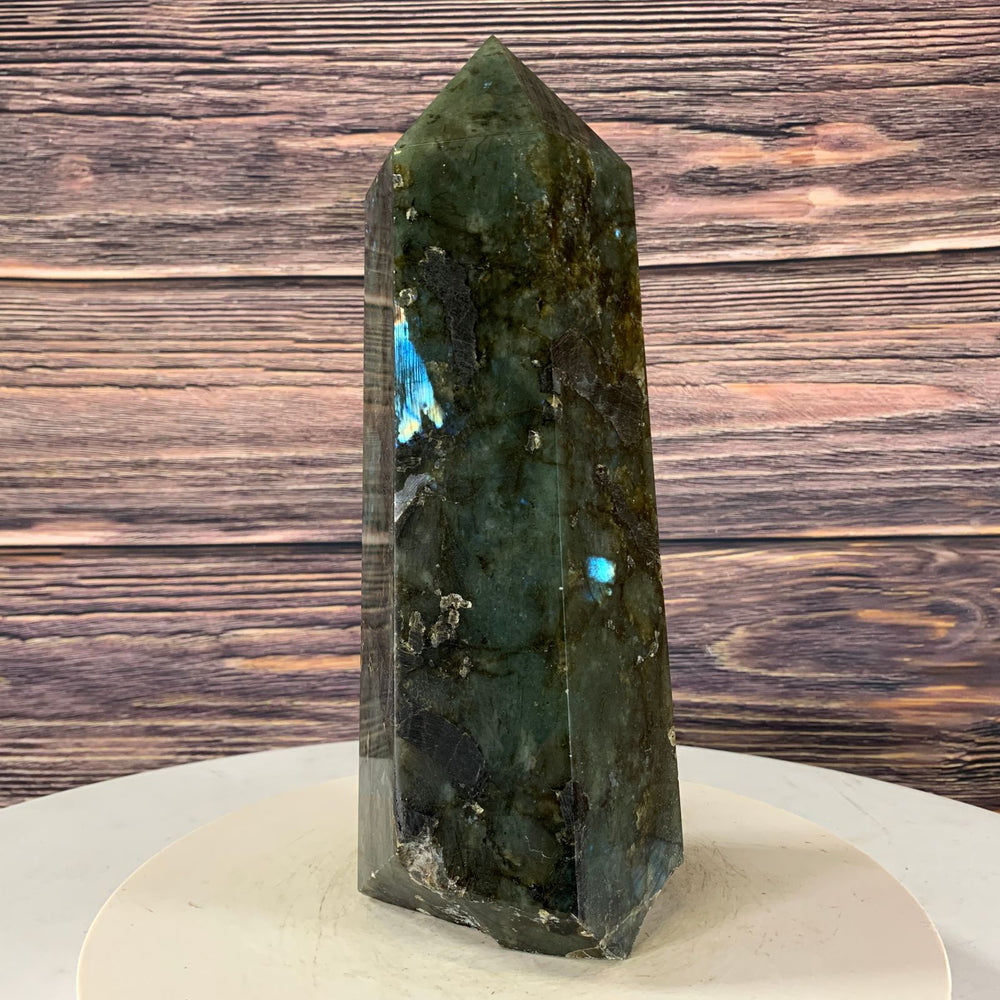 34.5cm 7.82kg Polished Labradorite Point from Madagascar