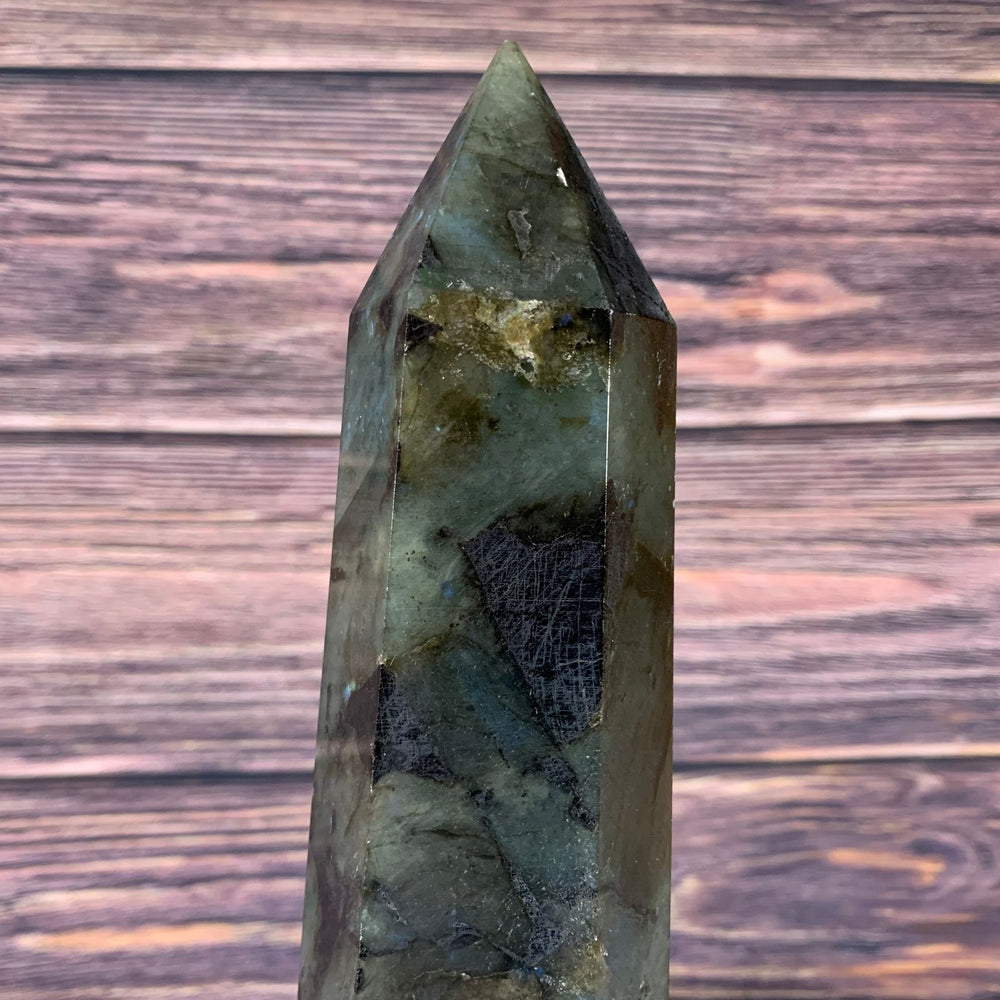 35cm 2.84kg Polished Labradorite Point from Madagascar