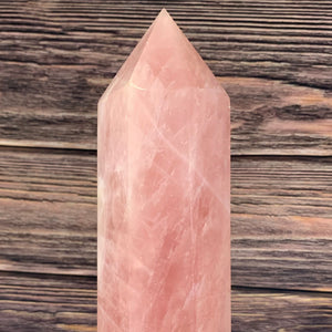 35cm 6.59kg Polished Rose Quartz Point from Madagascar