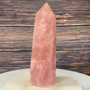 36cm 6.24kg Polished Rose Quartz Point from Madagascar