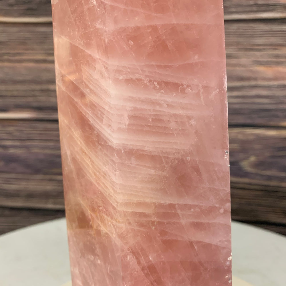 36cm 6.24kg Polished Rose Quartz Point from Madagascar