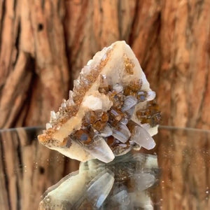 8cm 85g Calcite with Pyrolusite Inclusion from Fujian, China