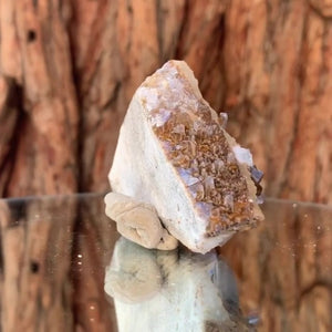 8cm 85g Calcite with Pyrolusite Inclusion from Fujian, China