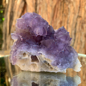 8.5cm 280g Purple Octahedral Fluorite from Wuyi Mines, Zhejiang Province, China