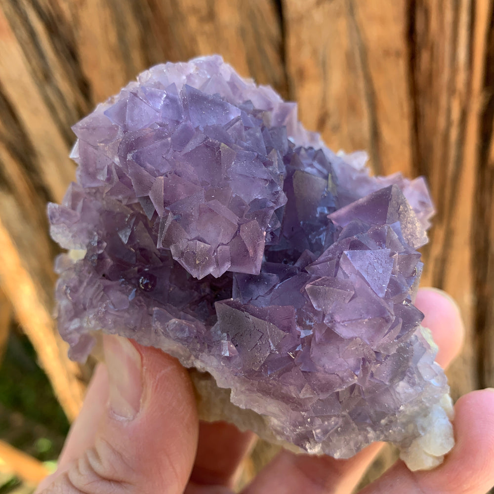 8.5cm 280g Purple Octahedral Fluorite from Wuyi Mines, Zhejiang Province, China