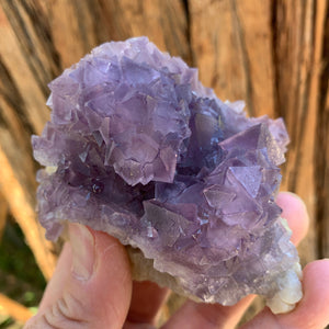 8.5cm 280g Purple Octahedral Fluorite from Wuyi Mines, Zhejiang Province, China
