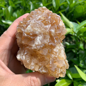 10cm 492g Golden Honey Yellow Calcite from Fujian, China