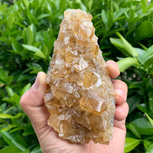 13cm 368g Golden Honey Yellow Calcite from Fujian, China