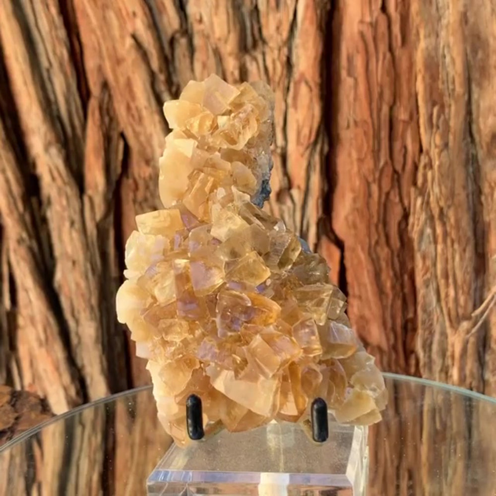 12cm 250g Golden Honey Yellow Calcite from Fujian, China