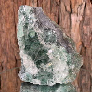 11cm 990g Clear Green Fluorite from Xianghualing Mine, China