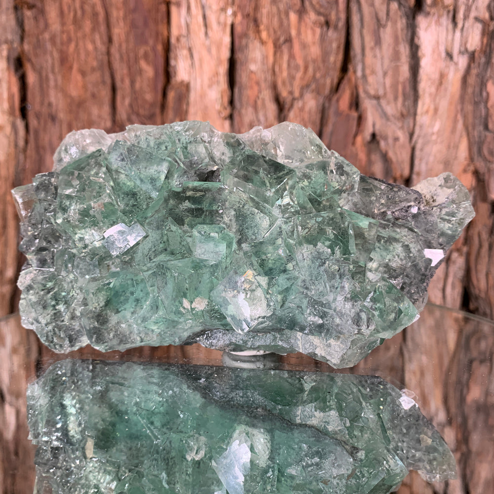 14.5cm 576g Clear Green Fluorite from Xianghualing Mine, China