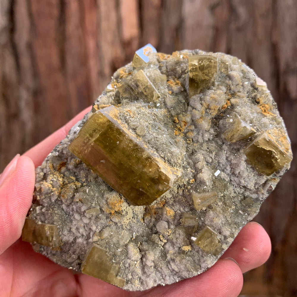 8.5cm 344g Golden Barite from Xiefang Mine, Jiangxi, China