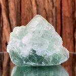 7.5cm 424g Octahedral Green Fluorite with Chalcedony from Guangdong, China