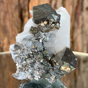 6.3cm 166g Pyrite and Quartz from Yaogangxian, China