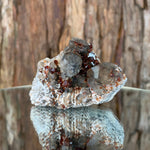 6.7cm 96g Garnet and Smoky Quartz from Wushan Spessartine Mine in Tongbei, Fujian, China
